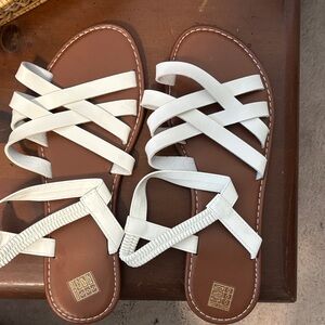 White Strappy Women’s Sandals - Classic Summer Slide